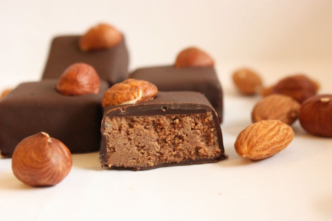 Конфеты с пралиновыми корпусами