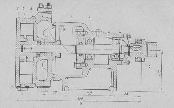 Ротационные мокровоздушные водокольцевые вакуум-насосы. (разрез)