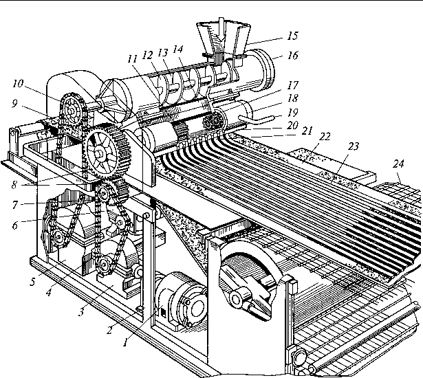 Рис. 5.21. Машина ШПФ с шестеренным нагнетателем
